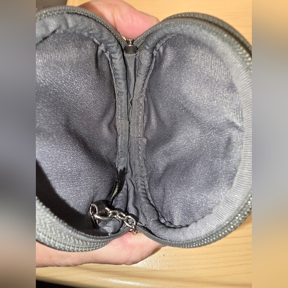 COACH Bronze Round Zip Coin Purse Metallic Pouch Wristlet Keyring *** - Picture 8 of 10